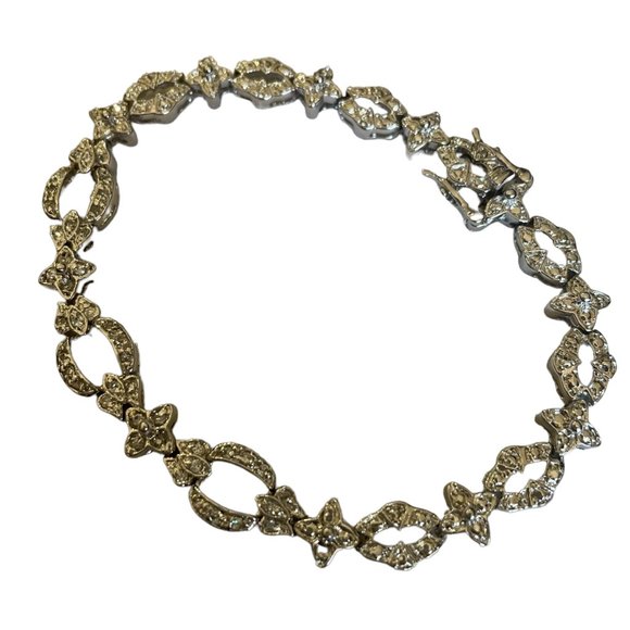 Jewelry - Silver Tone Rhinestone Bracelet